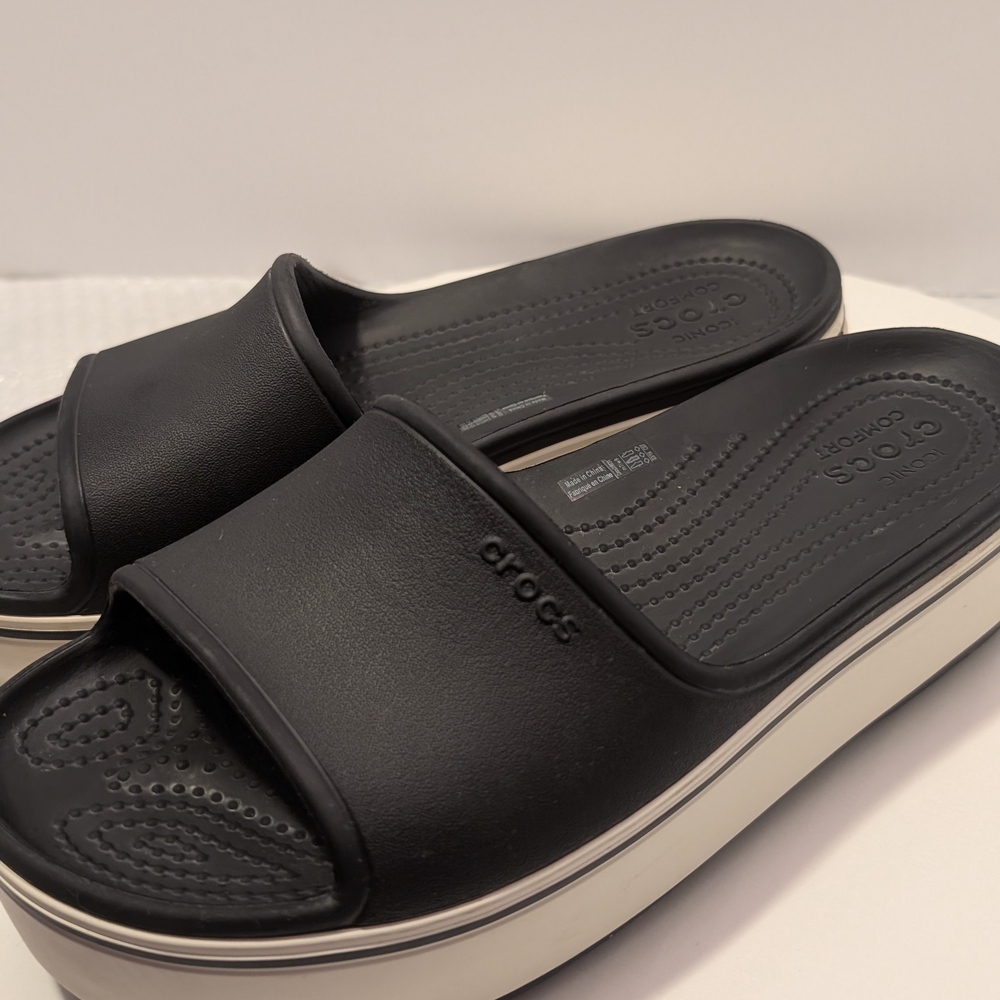 Black Crocs Slide Sandals